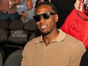 Los Angeles Clippers' Kawhi Leonard attended a boxing match on Saturday.