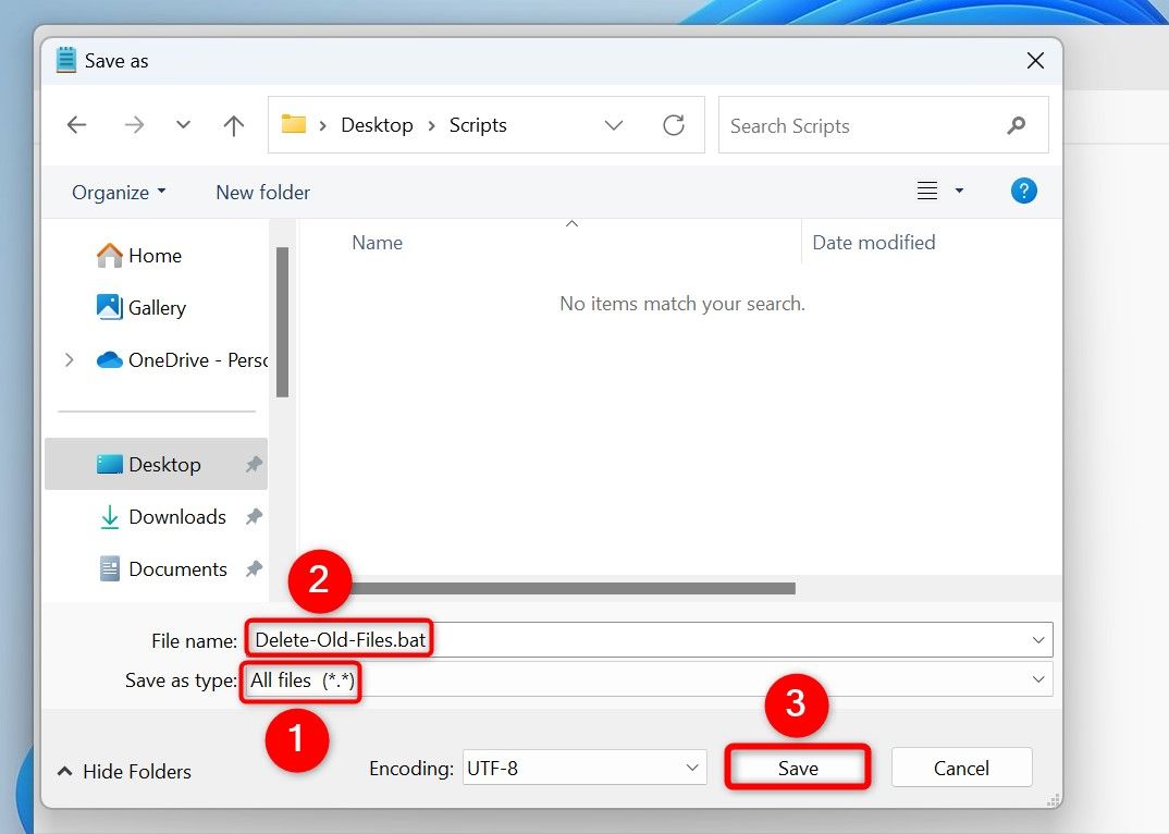 Save the ForFiles command as a batch file.