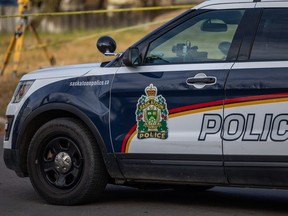 Side view of a Saskatoon Police Service cruiser