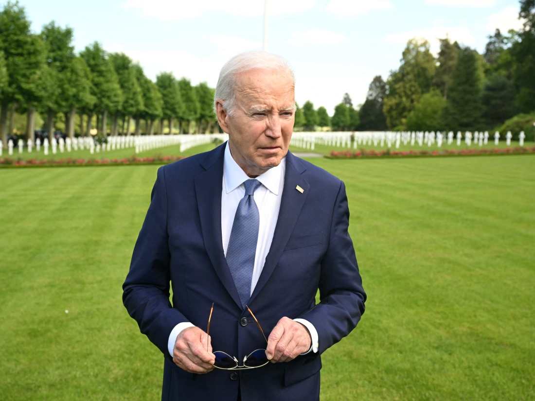 President Biden visits the Aisne-Marne cemetery to pay tribute to fallen Marines of the WWI battle in Belleau, France, on June 9.