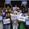 Supporters listen as President Biden speaks during a Black Voters for Biden campaign event at Girard College, Wednesday, May 29, in Philadelphia. Biden won Black voters under 45 with around 80% in 2020. 