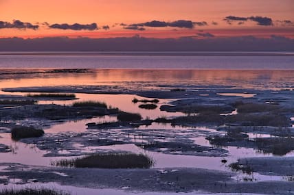 Sonnenuntergang über dem Wattenmeer