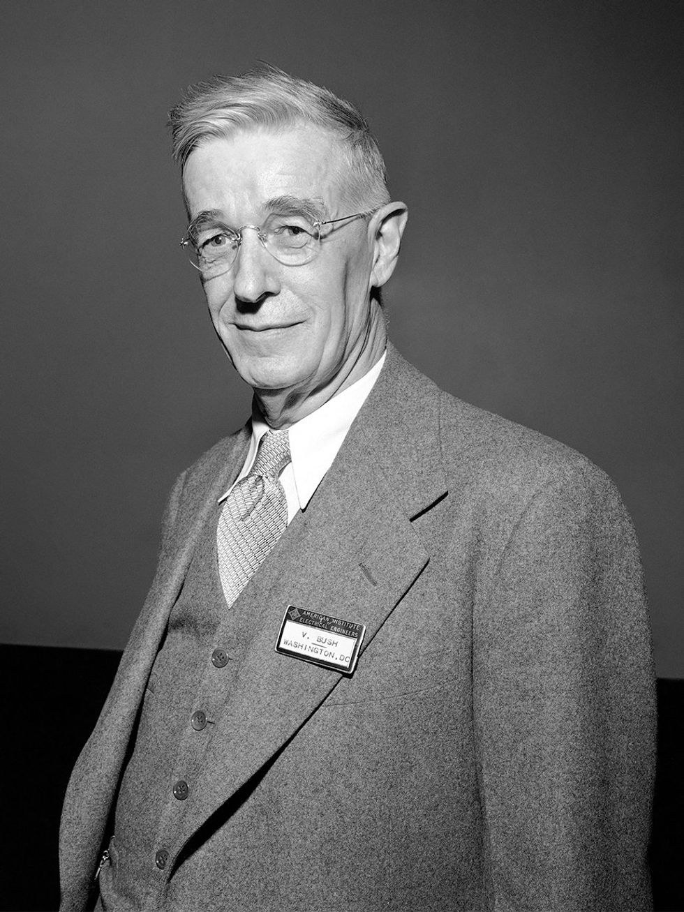 Black and white photo of an older white man in a three-piece suit.