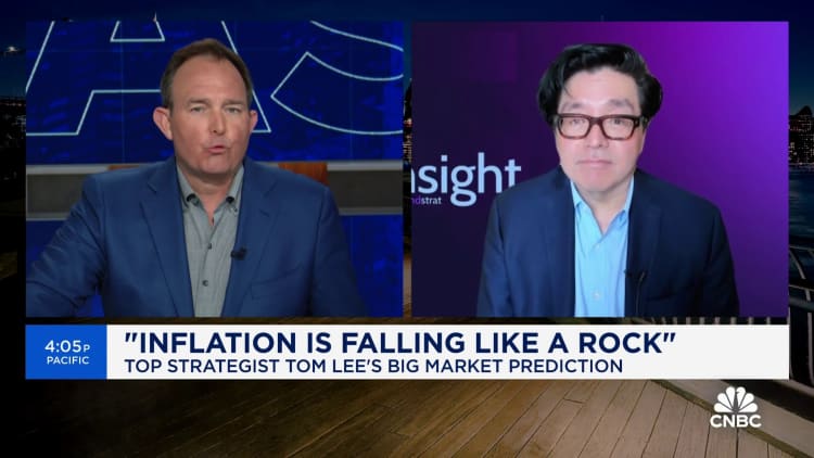 A lot of the drivers for inflation are falling away, says Fundstrat's Tom Lee