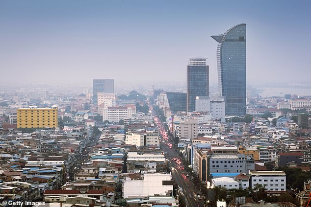 Hospital: The kindly owner of the island guesthouse where Alice was staying arranged for her to go by ferry and private car straight to hospital in Phnom Penh, Cambodia’s capital (pictured)