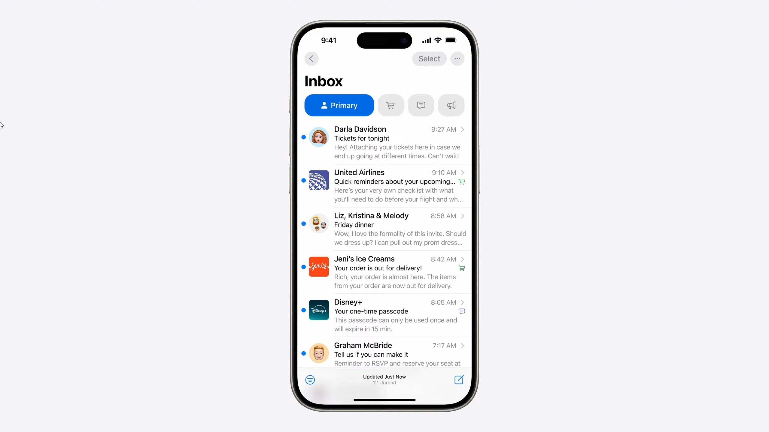 Apple WWDC 2024 ios mail categories