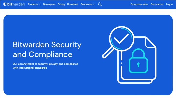 Bitwarden Security and Compliance web page.