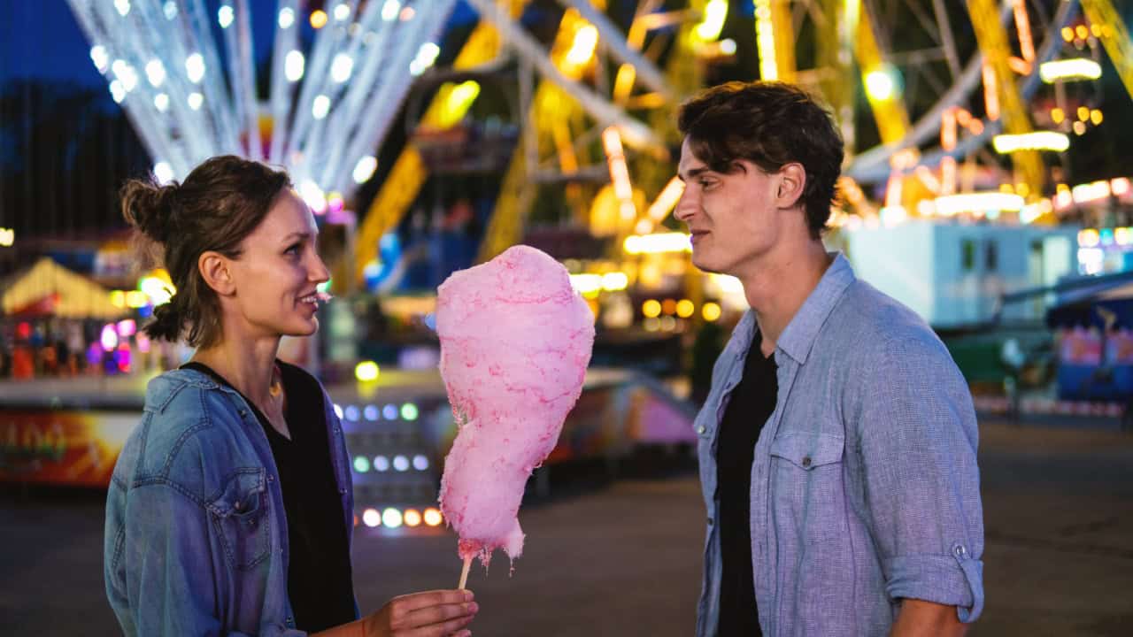 Remove BG Save Share Sample Lovely young hipster couple dating during summer sunset