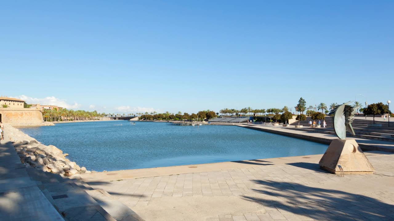 Man made lake at Palma de Mallorca