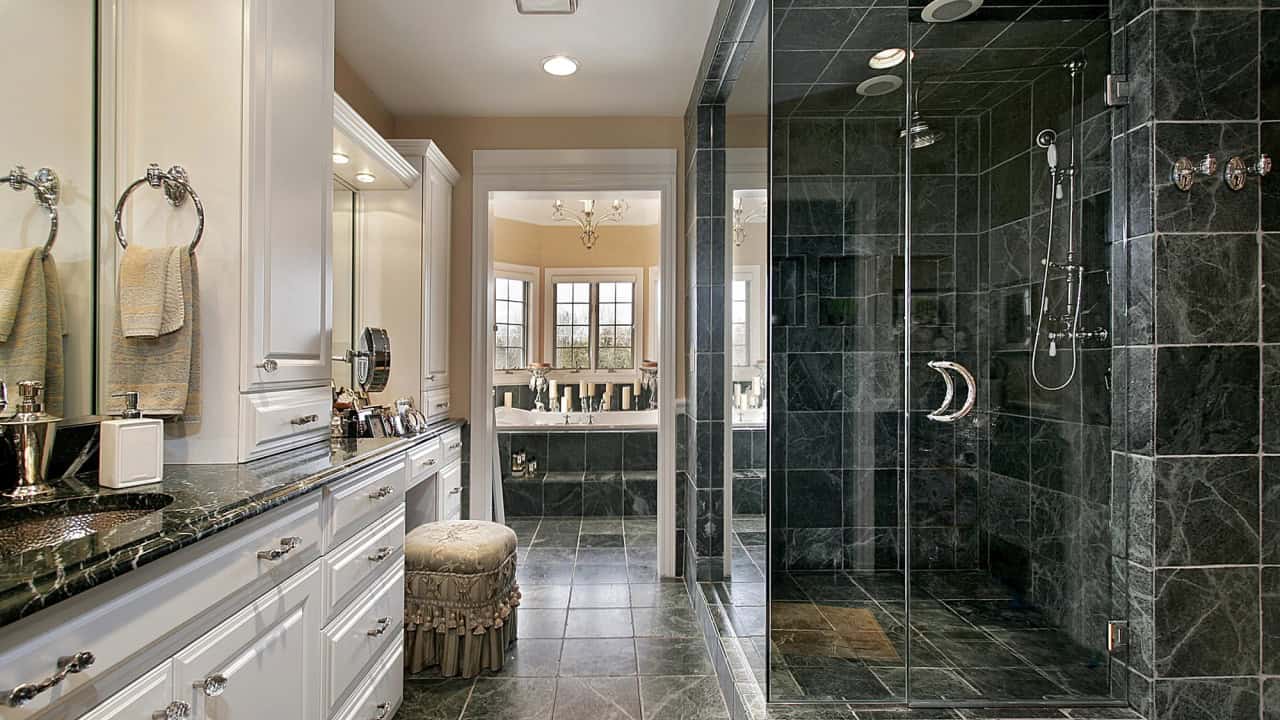 Master bath in luxury home