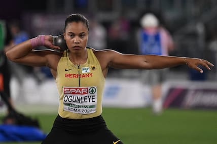 Gewann im Kugelstoßen die erste Medaille für Deutschland bei der Leichtathletik-EM 2024: Yemisi Ogunleye.