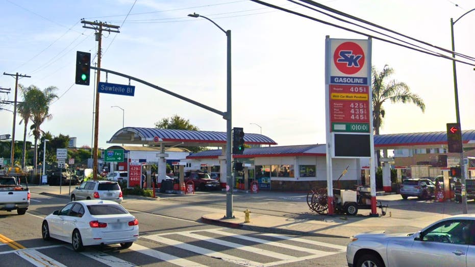 A gas station in Los Angeles where a winning Mega Millions ticket was sold