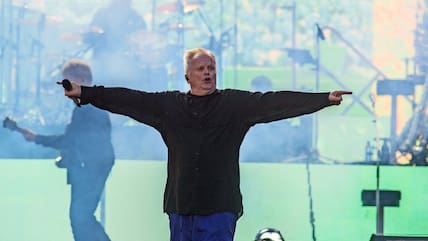 Herbert Grönemeyer machte am Donnerstag das Rudolf-Harbig-Stadion in Dresden unsicher. 