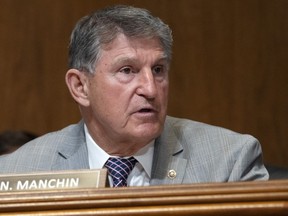 Sen. Joe Manchin, I-W.Va., listens as Treasury Secretary Janet Yellen responds to a question by Sen. John Kennedy, R-La., during a Senate Appropriations Subcommittee on Financial Services and General Government hearing, Tuesday, June 4, 2024, on Capitol Hill in Washington.