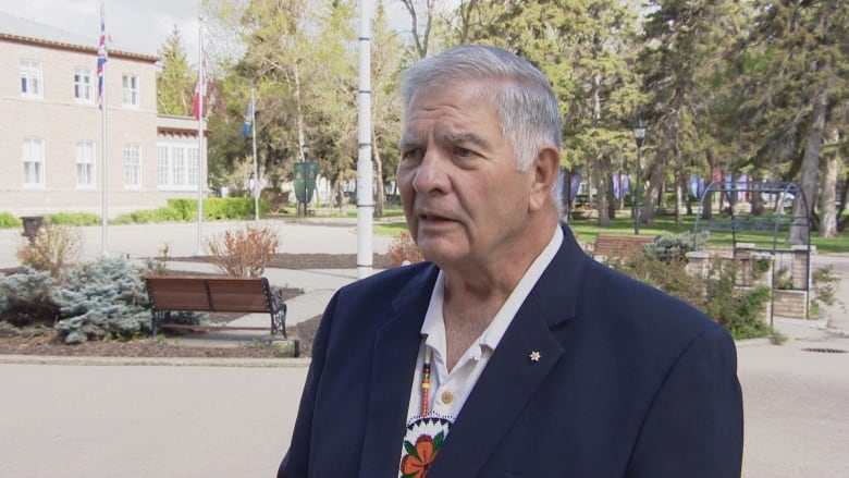 Retired Regina Rifles Brigadier-General Cliff Walker says First Nations people were exempt from military service, but says it was "amazing" how many volunteered from Peepeekisis Cree Nation and other communities during the Second World War.