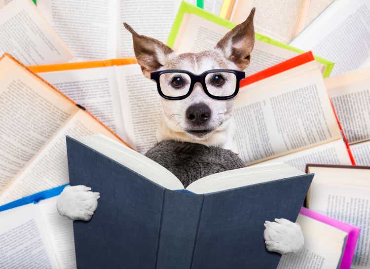 dog reading books