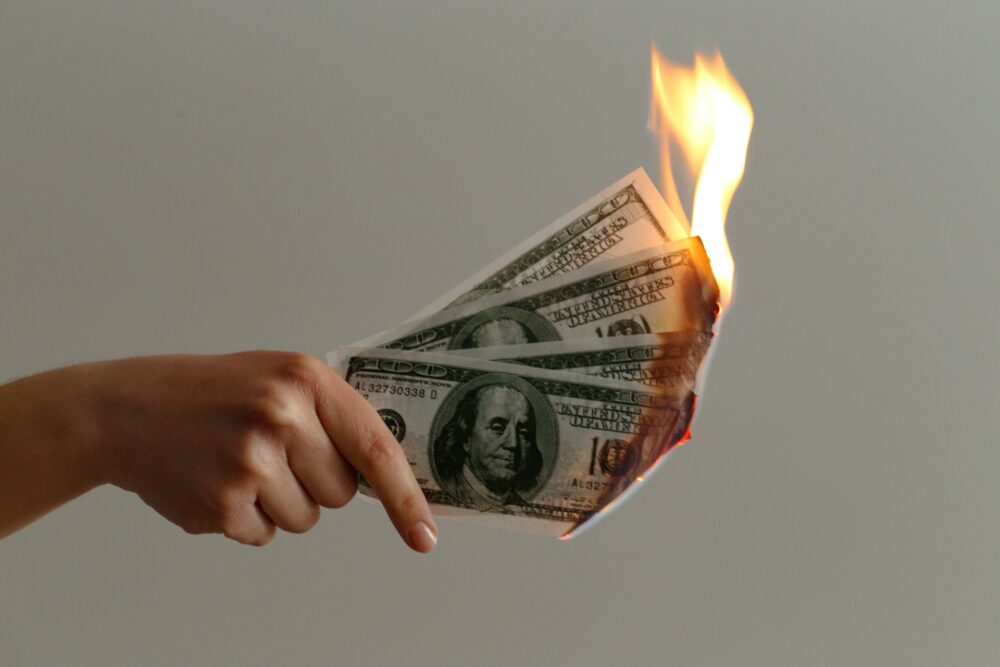 Burning cash