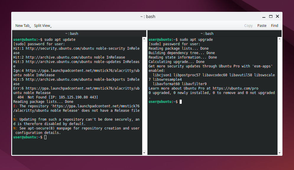 multiple konsole terminal