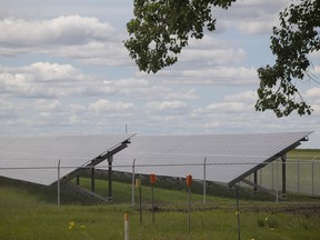 Solar panels at Buffalo Pound Water Treatment Plant